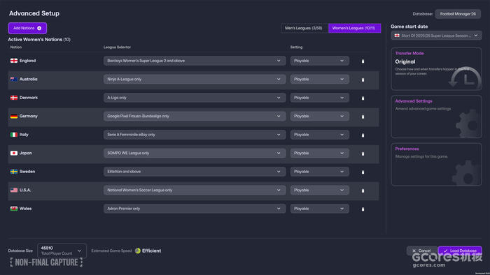 地区数量上, 以下是玩家, 球员和生态